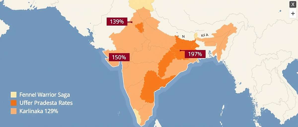 Fennel Warrior Saga Regional Download Data Map of India showing Fennel Warrior Saga download rates by state: Maharashtra (18%), Uttar Pradesh (15%), Karnataka (12%)